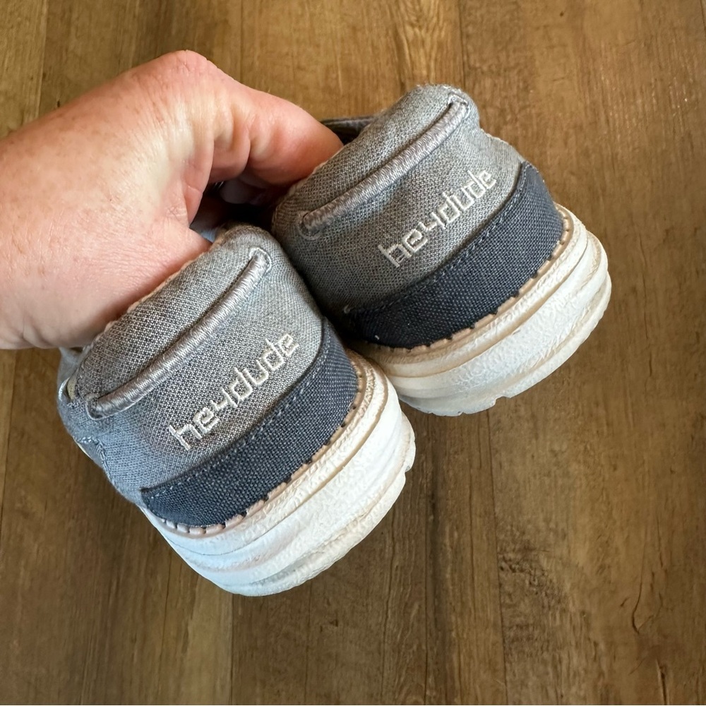 Hey Dude Welsh Chambray Grey Slip-On Loafers - Picture 6 of 11